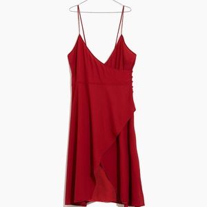 Side-Button Wrap Cami Dress